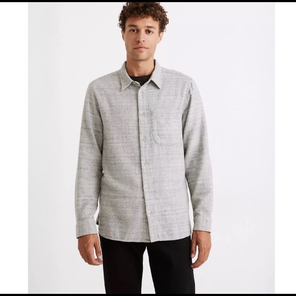 NWT Madewell Sunday Flannel Perfect Long-Sleeve Shirt - Picture 2 of 2
